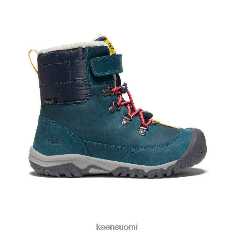 jalkineet fi KEEN isot lapset greta vedenpitävä saappaat sininen koralli/vaaleanpunainen riikinkukko PF0281015