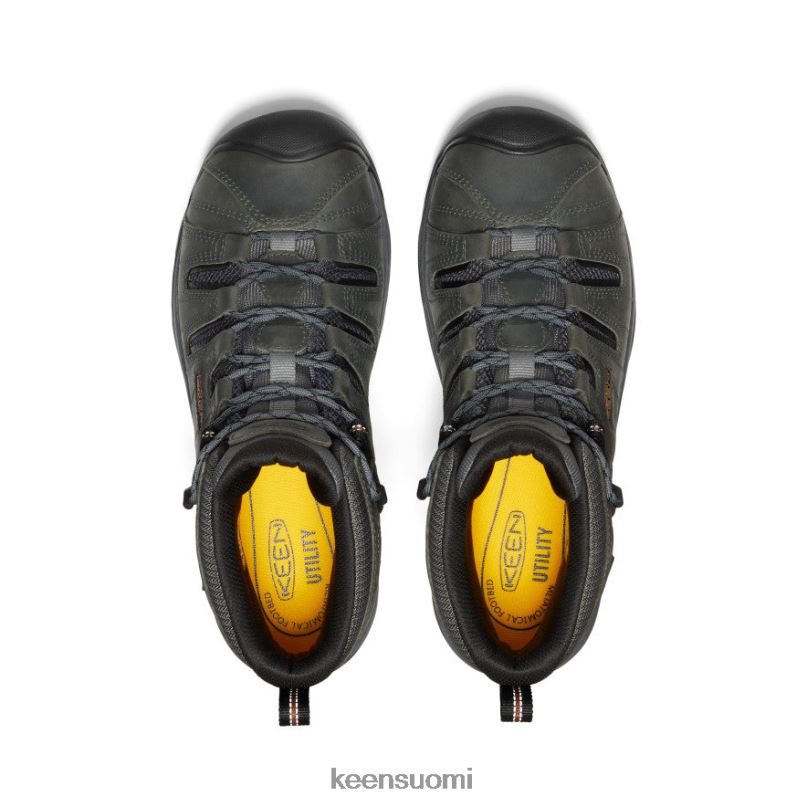 jalkineet fi KEEN miehet flint ii vedenpitävä keskiosa (pehmeä varvas) teräksenharmaa/kilpikonnankuori PF02876