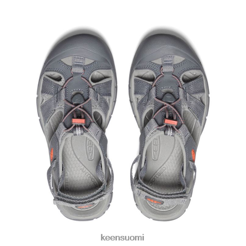 jalkineet fi KEEN naiset rotko h2 sandaali teräksen harmaa/koralli PF028651